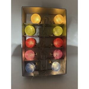 Portofino Home 10 Glitter Christmas Ornaments String Lights LED 11'L Battery Op